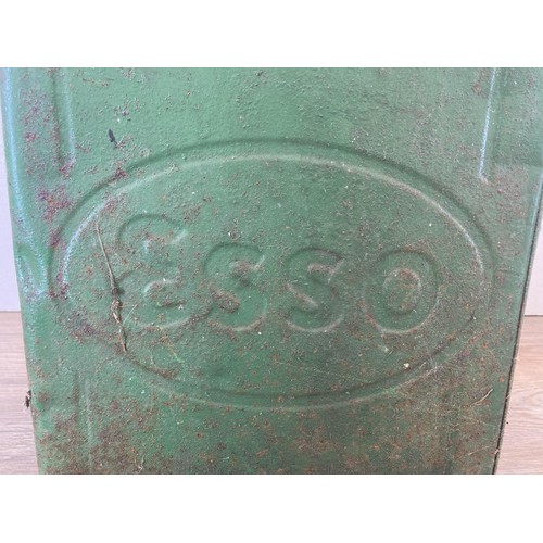 342 - A vintage Esso green painted oil can