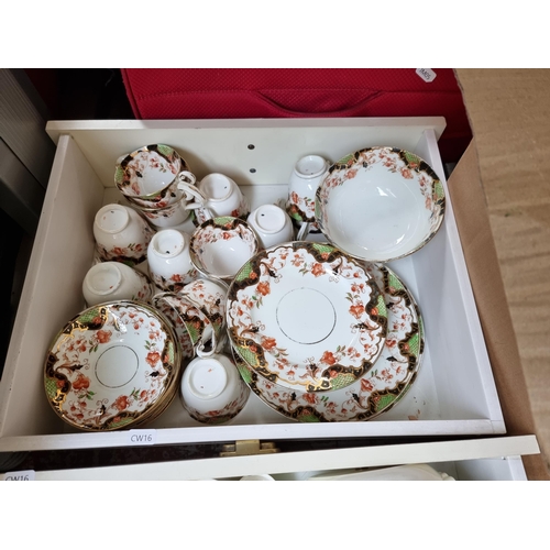 966C - Three boxes containing ceramics and glassware to include Royal Stafford china, Wade Heath England et... 