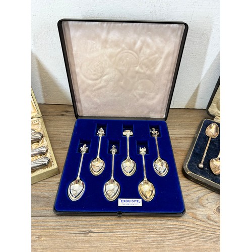 355 - Three cased sets of silver plated cutlery