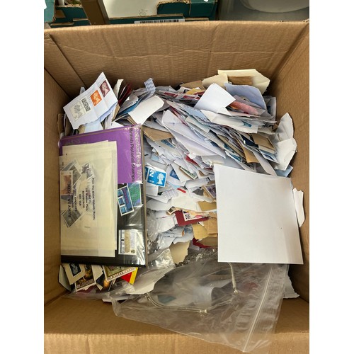 971A - Two boxes containing a large quantity of worldwide stamps