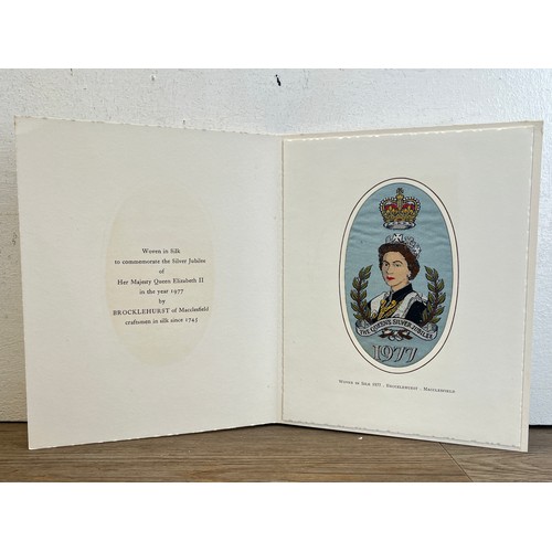 224J - Two unframed Macclesfield silk pictures, Woven for the Coronation of Queen Elizabeth II 1953 and the... 