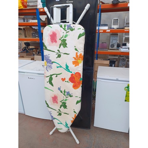 803 - Two items, one Candy upright fridge freezer approx. 174cm high and one Brabantia ironing board