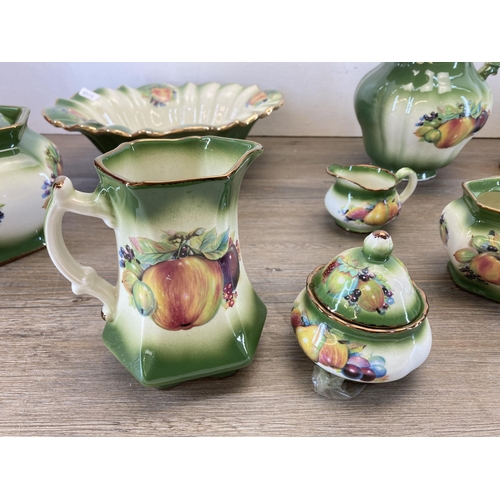 299 - Eleven pieces of Mayfayre Staffordshire pottery