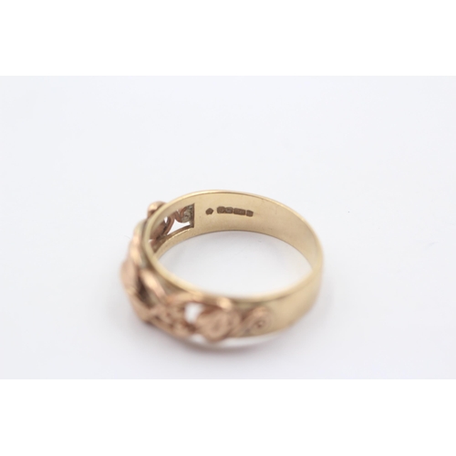 1074 - A Clogau 9ct rose and yellow gold floral ring - approx. gross weight 3.7 grams