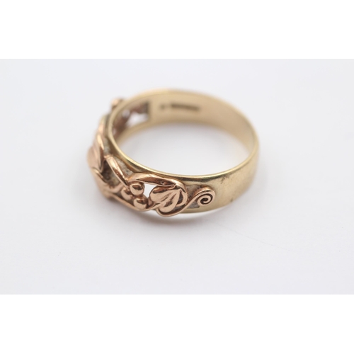 1074 - A Clogau 9ct rose and yellow gold floral ring - approx. gross weight 3.7 grams