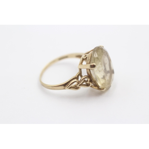 1122 - A 9ct gold citrine cocktail ring - approx. gross weight 3.2 grams