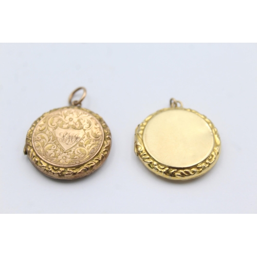 1150 - Two 9ct gold back and front lockets - approx. gross weight 9.7 grams