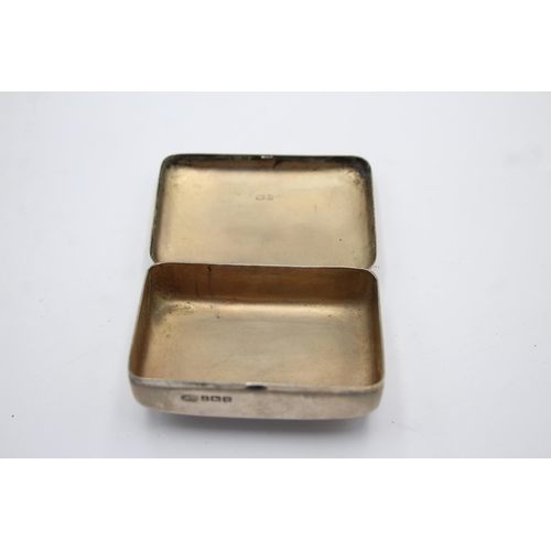 1266 - A George V hallmarked Birmingham silver snuff box, dated 1917 - approx. gross weight 41 grams