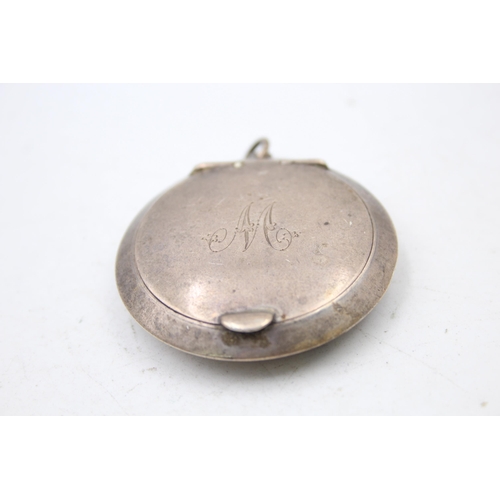 1276 - Two hallmarked sterling silver ladies' vanity compacts - approx. gross weight 67 grams