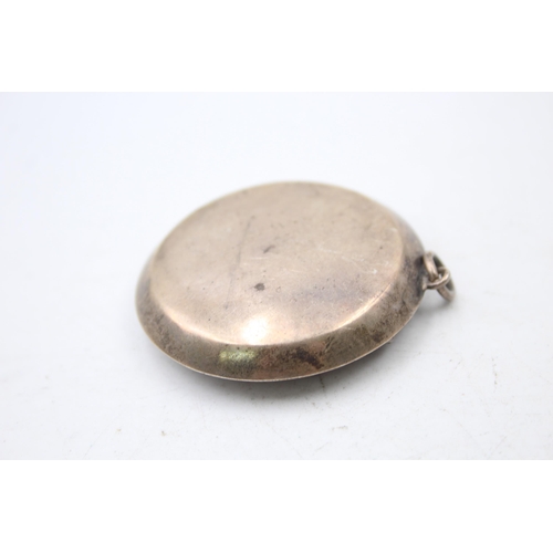 1276 - Two hallmarked sterling silver ladies' vanity compacts - approx. gross weight 67 grams