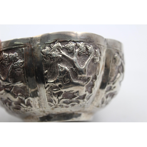 1280 - A vintage .850 silver continental mythical animal decorative bowl - approx. gross weight 69 grams