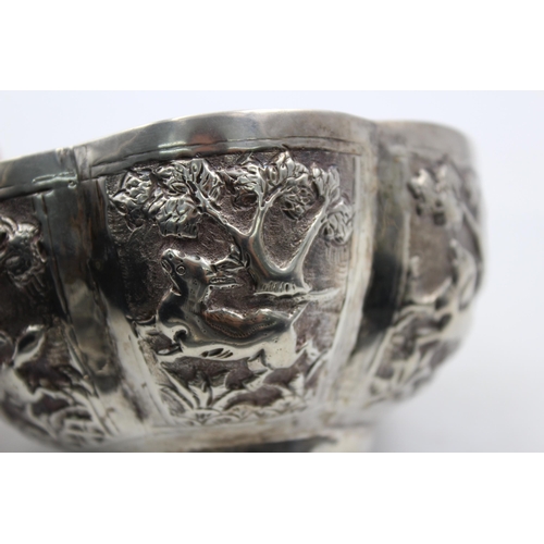 1280 - A vintage .850 silver continental mythical animal decorative bowl - approx. gross weight 69 grams