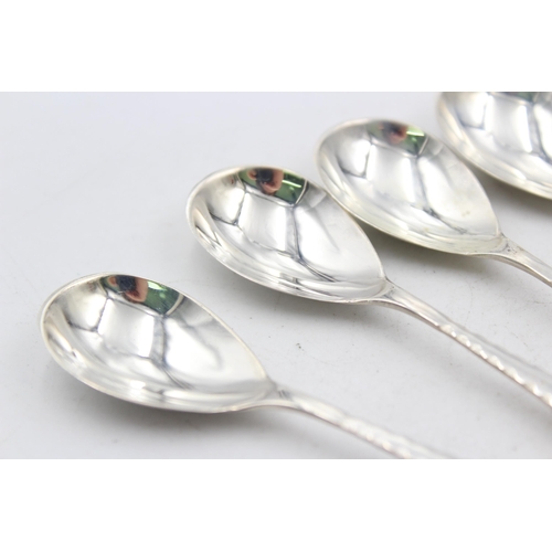 1282 - Six .830 silver teaspoons with filigree detail - approx. gross weight 60 grams