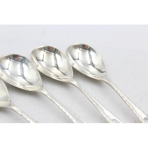 1282 - Six .830 silver teaspoons with filigree detail - approx. gross weight 60 grams