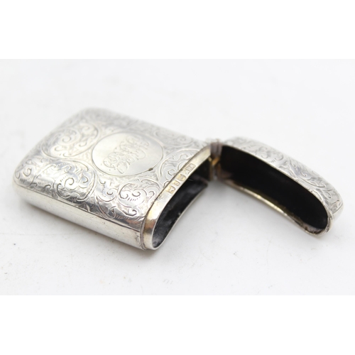 1297 - A Victorian hallmarked Birmingham silver vesta case, dated 1890 - approx. gross weight 26 grams