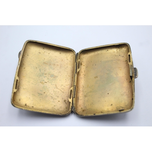 1298 - An Edwardian J Gloster Ltd. hallmarked Birmingham silver cigarette case, dated 1914 - approx. gross ... 