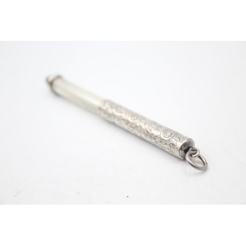 1307 - Two silver propelling pencils, one .880 and one .925 - approx. gross weight 25 grams