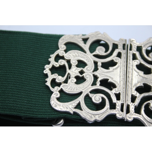 1308 - An Elizabeth II hallmarked Birmingham silver nurse's belt buckle, dated 1982 - approx. gross weight ... 