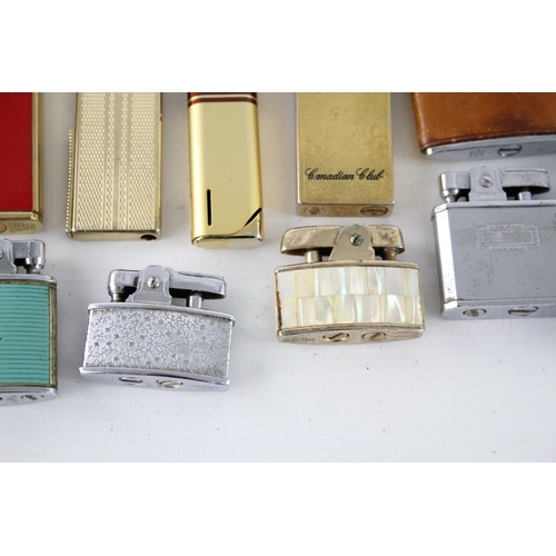 1321 - A collection of vintage cigarette lighters to include Ronson, Poppell, Nobel etc.