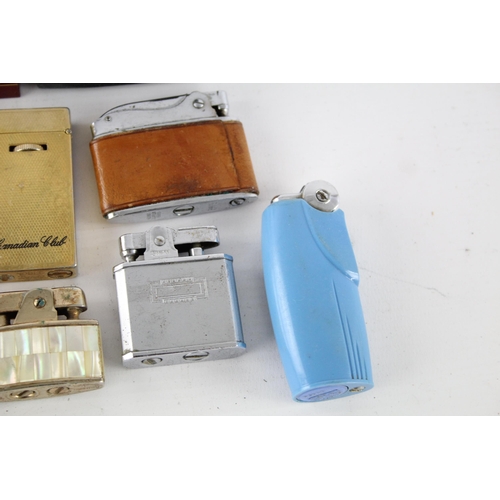 1321 - A collection of vintage cigarette lighters to include Ronson, Poppell, Nobel etc.