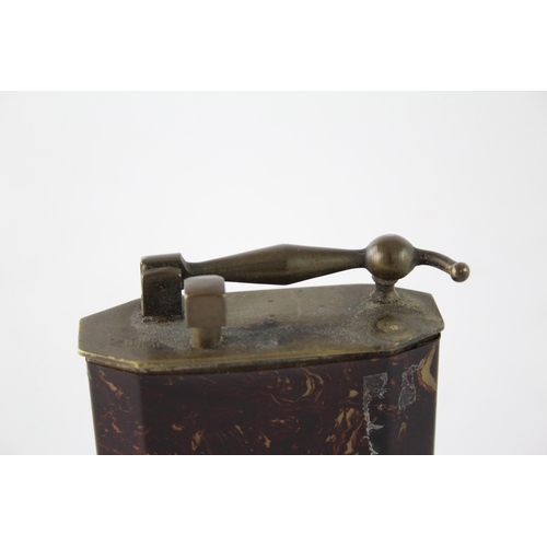 1322 - An early 20th century Fujiama brass table lighter