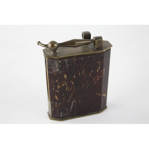 1322 - An early 20th century Fujiama brass table lighter