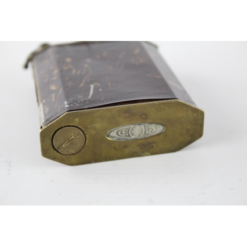 1322 - An early 20th century Fujiama brass table lighter