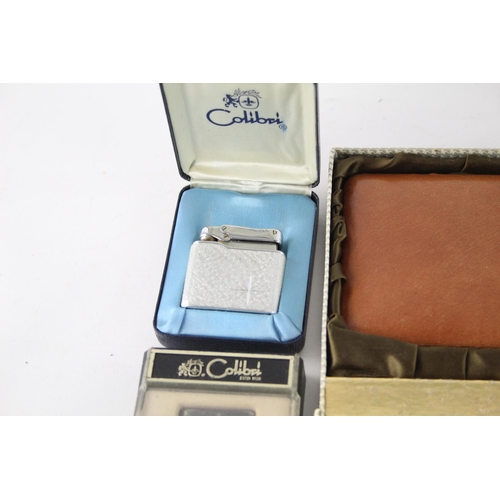 1326 - A collection of vintage Colibri cigarette lighters