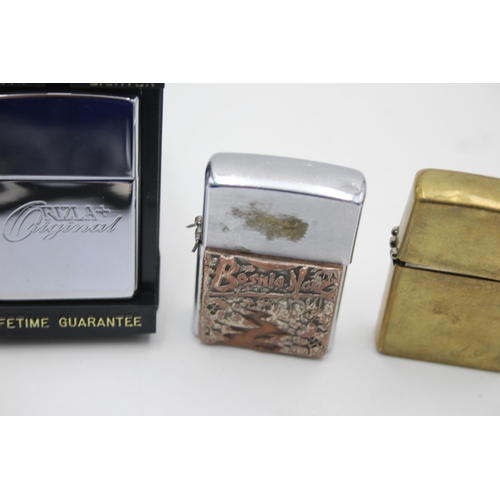 1332 - Three Zippo cigarette lighters