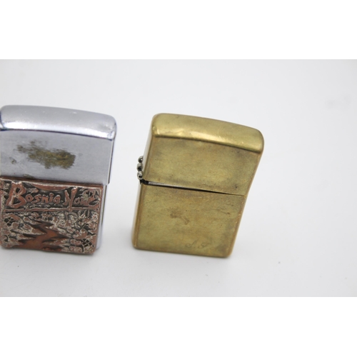 1332 - Three Zippo cigarette lighters