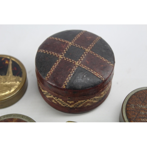 1335 - Six antique and later pill/trinket boxes to include tortoiseshell etc.