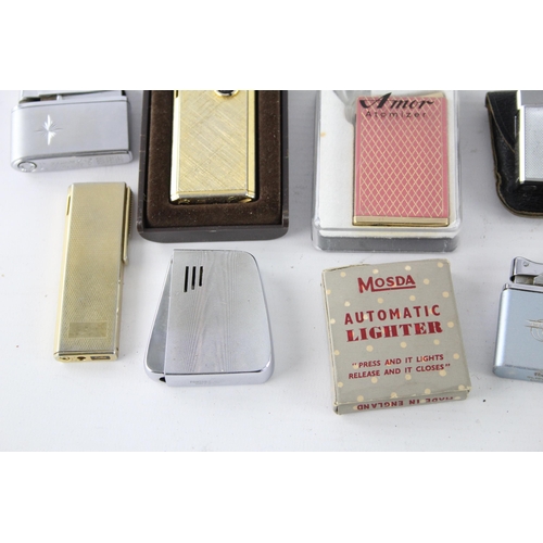 1337 - A collection of vintage cigarette lighters to include Mosda, Ronson, Colibri etc.