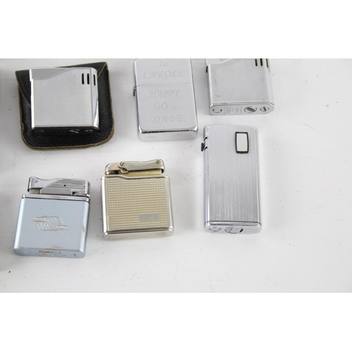 1337 - A collection of vintage cigarette lighters to include Mosda, Ronson, Colibri etc.