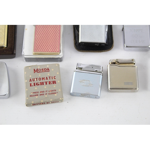 1337 - A collection of vintage cigarette lighters to include Mosda, Ronson, Colibri etc.