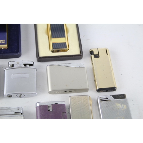 1340 - A collection of vintage cigarette lighters to include Hadson, Roland, Colibri etc