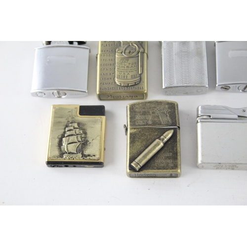 1340 - A collection of vintage cigarette lighters to include Hadson, Roland, Colibri etc