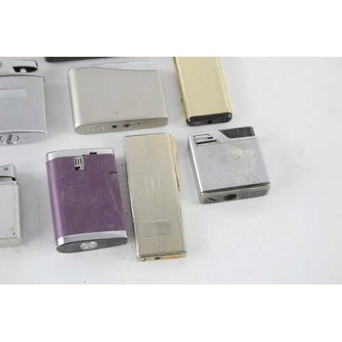 1340 - A collection of vintage cigarette lighters to include Hadson, Roland, Colibri etc