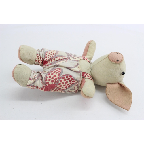 351 - Two vintage handmade cloth pig toys