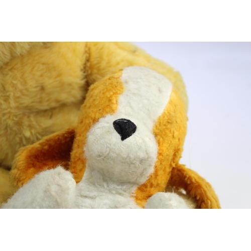 354 - Five vintage soft toys, four teddy bears and one dog