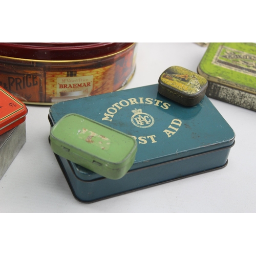 439 - A collection of vintage collectable tins to include Royal, Basset's etc.