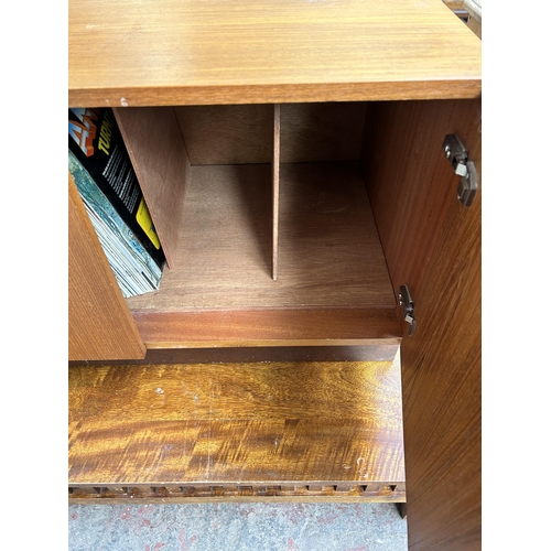 52 - A G Plan teak two door record cabinet