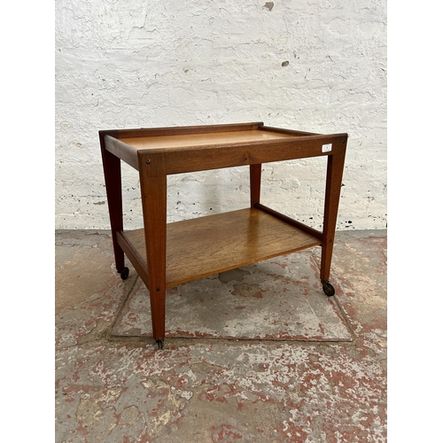 9 - A Stewart Griffiths Furniture teak two tier drinks trolley