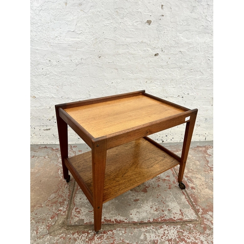 9 - A Stewart Griffiths Furniture teak two tier drinks trolley