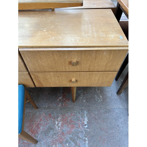 99 - A Meredew teak dressing table with matching stool