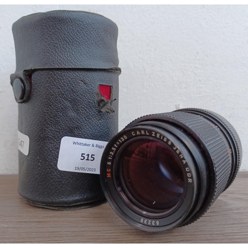 515 - A cased Carl Zeiss MC S 1:3.5 f=135mm lens