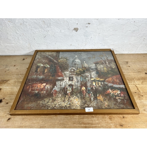 149 - A 1970s framed W. Kirby impressionist style oil painting - approx. 55cm high x 64cm wide