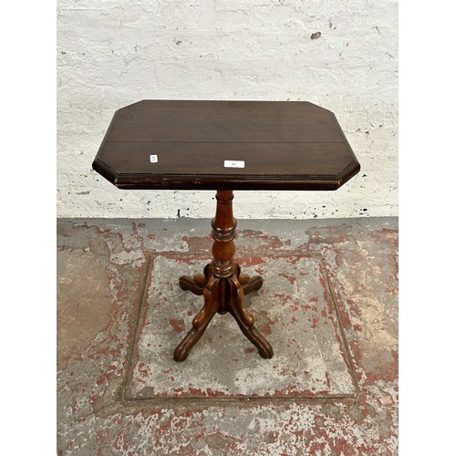 80 - A 19th century mahogany octagonal pedestal side table