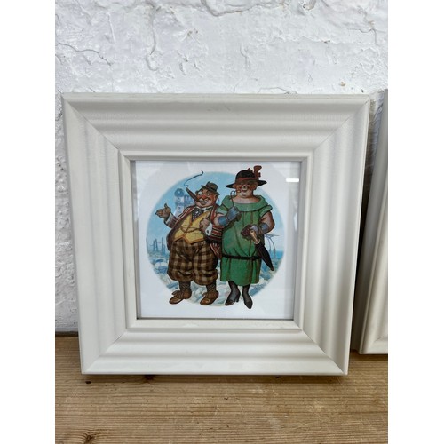 174A - Five framed 1920s/30s style seaside prints