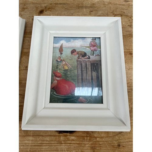 174A - Five framed 1920s/30s style seaside prints