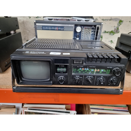 531 - Two items, one Waltham W154 TV/radio/cassette recorder and one Grundig Satellit Transistor 5000 four... 